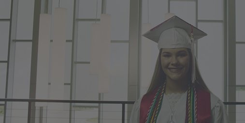 Girl in graduation outfit